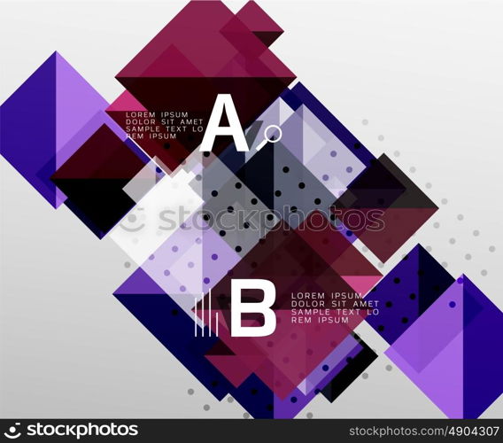 Square infographic banner. Vector template background for workflow layout, diagram, number options or web design