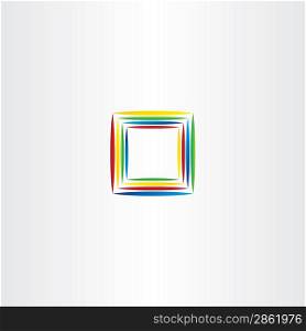 square logo vector colorful frame icon design