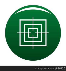 Square objective icon. Simple illustration of square objective vector icon for any design green. Square objective icon vector green