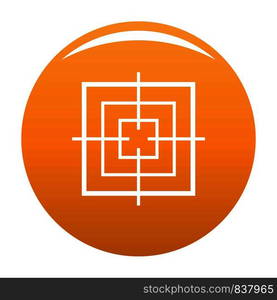 Square objective icon. Simple illustration of square objective vector icon for any design orange. Square objective icon vector orange