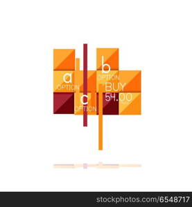 Square option infographic banner. Data and information visualization, geometric design. Square option infographic banner. Data and information visualization, geometric design. Vector illustration