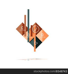 Square option infographic banner. Data and information visualization, geometric design. Square option infographic banner. Data and information visualization, geometric design. Vector illustration