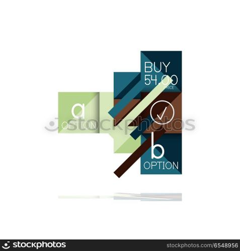 Square option infographic banner. Data and information visualization, geometric design. Square option infographic banner. Data and information visualization, geometric design. Vector illustration