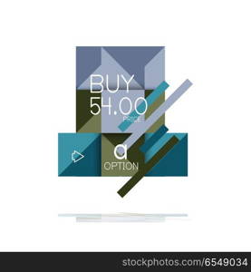 Square option infographic banner. Data and information visualization, geometric design. Square option infographic banner. Data and information visualization, geometric design. Vector illustration