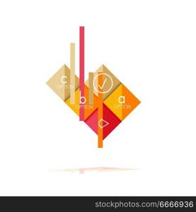 Square option infographic banner. Data and information visualization, geometric design. Square option infographic banner. Data and information visualization, geometric design. Vector illustration