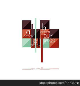 Square option infographic banner. Data and information visualization, geometric design. Square option infographic banner. Data and information visualization, geometric design. Vector illustration