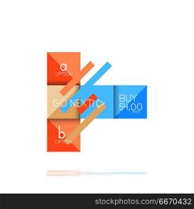 Square option infographic banner. Data and information visualization, geometric design. Square option infographic banner. Data and information visualization, geometric design. Vector illustration