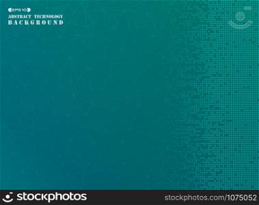 Square pattern of modern digital background in blue gradient. vector eps10