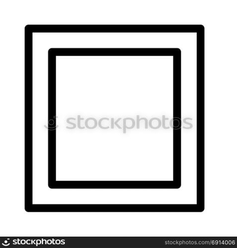 square photo frame, icon on isolated background