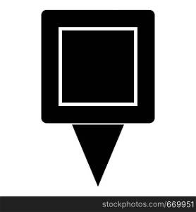 Square pin icon. Simple illustration of square pin vector icon for web. Square pin icon, simple style.