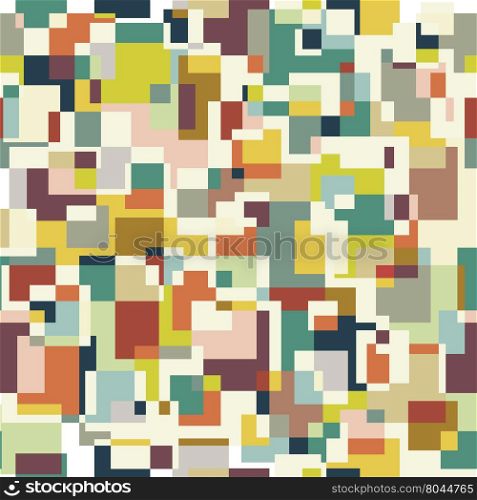 Square pixel seamless pattern. Vector background