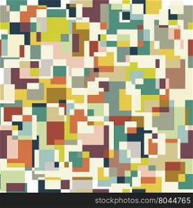 Square pixel seamless pattern. Vector background