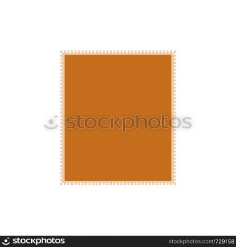 Square postage stamp icon. Flat illustration of square postage stamp vector icon for web. Square postage stamp icon, flat style