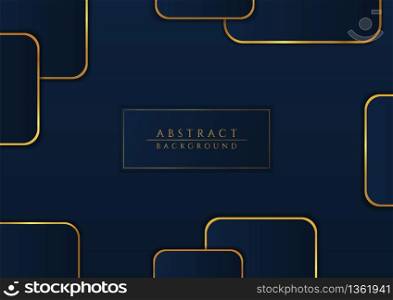 Square shape abstract background geometric design golden luxury style. vector illustration.