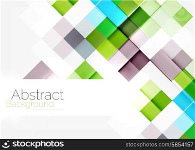 Square shape mosaic pattern design. Universal modern composition. Clean colorful mosaic tile background with copyspace. Abstract background, online presentation website element or mobile app cover