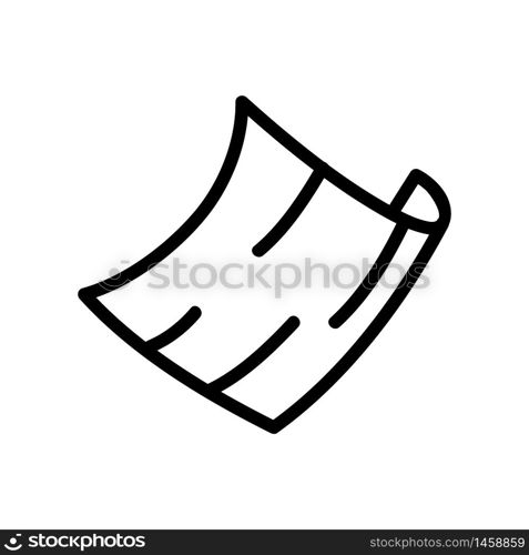 square shaped cleaning napkin icon vector. square shaped cleaning napkin sign. isolated contour symbol illustration. square shaped cleaning napkin icon vector outline illustration