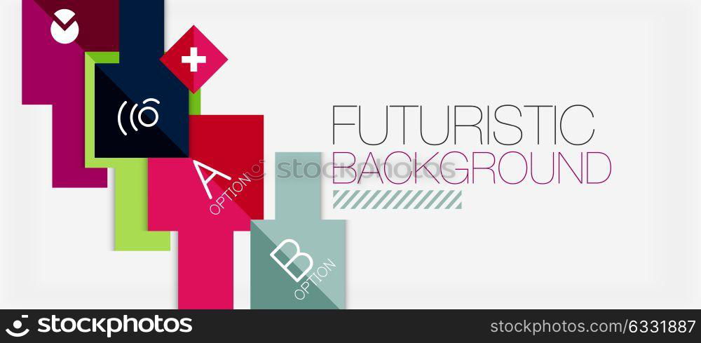 Square shapes banner design, geometric abstract background. Square shapes banner design, geometric abstract background. Vector business slogan, infographics or presentation template