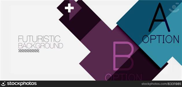 Square shapes banner design, geometric abstract background. Square shapes banner design, geometric abstract background. Vector business slogan, infographics or presentation template