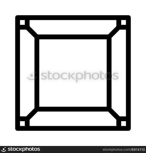 square simple frame, icon on isolated background