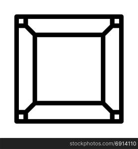 square simple frame, icon on isolated background