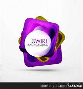 Square swirl abstract banner. Square swirl abstract banner. Vector minimalistic geometric abstract background