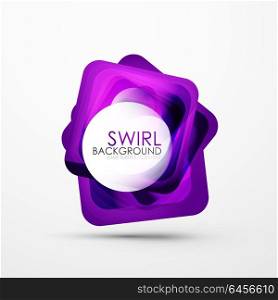 Square swirl abstract banner. Square swirl abstract banner. Vector minimalistic geometric abstract background