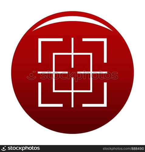 Square target icon. Simple illustration of square target vector icon for any design red. Square target icon vector red