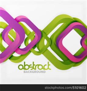 Square vector background. Square vector background, 3d style overlapping geometric shapes with shadows on light backdrop