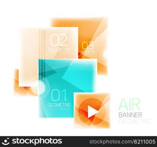 Square web box. Square web information box. Vector illustration