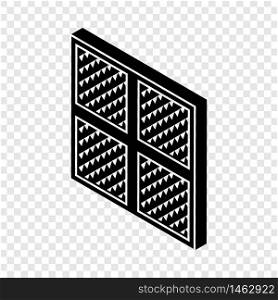 Square window frame icon. Simple illustration of square window frame vector icon for web. Square window frame icon, simple black style