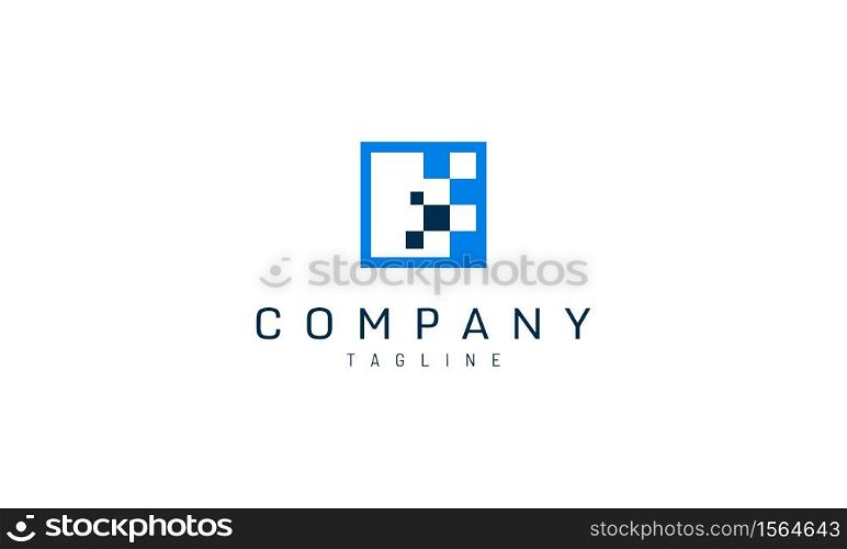 Square with lots of squares in it. logo design for technology companies