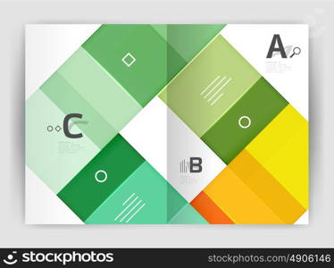 Squares and rectangles a4 brochure template. Squares and rectangles a4 brochure template. Vector design for infographics workflow layout, diagram, number options or web design