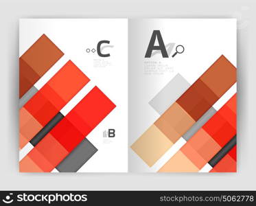 Squares and rectangles a4 brochure template. Squares and rectangles a4 brochure template. Vector design for infographics workflow layout, diagram, number options or web design