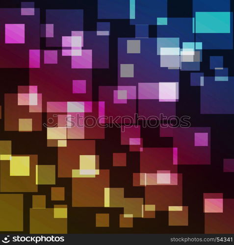 Squares bokeh with colorful abstract background, stock vector