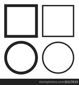 Squares circles frames. Vector illustration. Stock image. EPS 10.. Squares circles frames. Vector illustration. Stock image. 