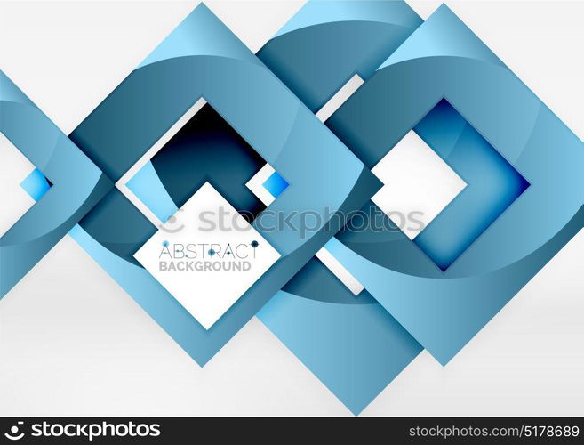 Squares geometric object in light 3d space, abstract background. Squares geometric object in light 3d space, vector abstract background