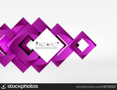 Squares geometric object in light 3d space, abstract background. Squares geometric object in light 3d space, vector abstract background