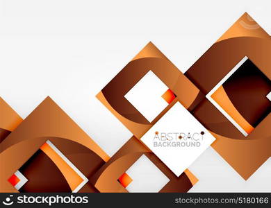 Squares geometric object in light 3d space, abstract background. Squares geometric object in light 3d space, vector abstract background