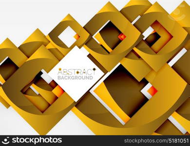 Squares geometric object in light 3d space, abstract background. Squares geometric object in light 3d space, vector abstract background