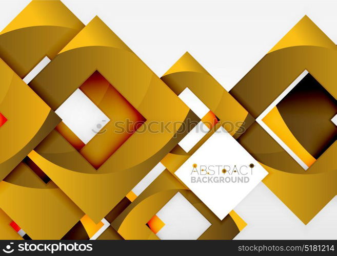 Squares geometric object in light 3d space, abstract background. Squares geometric object in light 3d space, vector abstract background