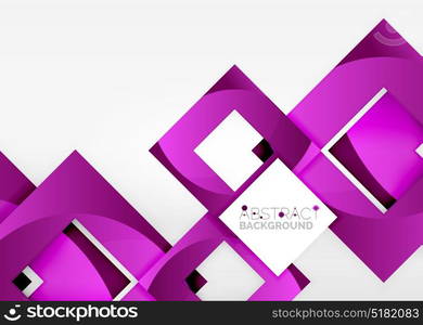 Squares geometric object in light 3d space, abstract background. Squares geometric object in light 3d space, vector abstract background