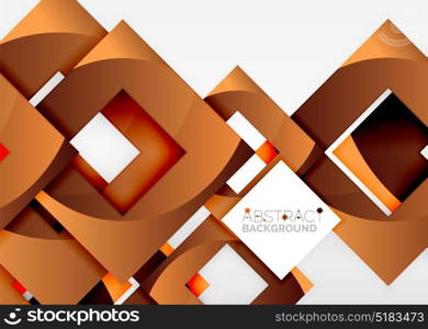 Squares geometric object in light 3d space, abstract background. Squares geometric object in light 3d space, vector abstract background