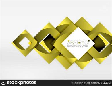 Squares geometric object in light 3d space, abstract background. Squares geometric object in light 3d space, vector abstract background