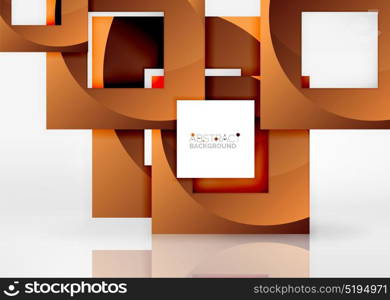 Squares geometric object in light 3d space, abstract background. Squares geometric object in light 3d space, vector abstract background