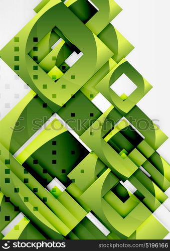 Squares geometric object in light 3d space, abstract background. Squares geometric object in light 3d space, vector abstract background