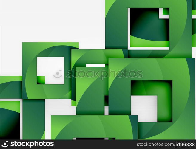 Squares geometric object in light 3d space, abstract background. Squares geometric object in light 3d space, vector abstract background