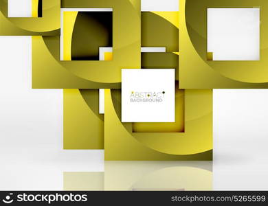 Squares geometric object in light 3d space, abstract background. Squares geometric object in light 3d space, vector abstract background