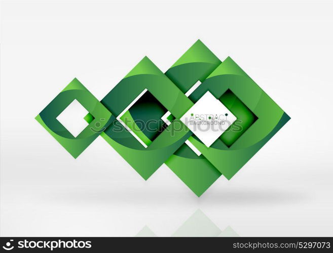 Squares geometric object in light 3d space, abstract background. Squares geometric object in light 3d space, vector abstract background