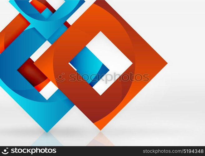 Squares geometric shapes in light grey 3d space. Squares geometric shapes in light grey 3d space. Vector abstract background