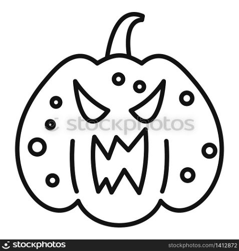 Squash pumpkin icon. Outline squash pumpkin vector icon for web design isolated on white background. Squash pumpkin icon, outline style